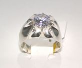 AN11 - Anel Prata 950 banhado a ouro branco